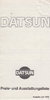 Preisliste Datsun PKW Programm 7 - 1973