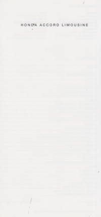 Preisliste Honda Accord Limousine 4-1995