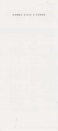 Preisliste Honda Civic 3-Türer 1-1995