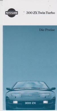 Preisliste Nissan 300 ZX Twin Turbo 9-1993