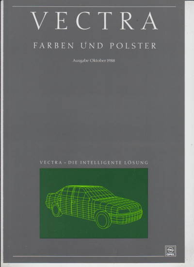 Farbkarte Opel Vectra 10-1988