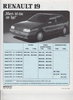 Preisliste Renault 19 3-1989