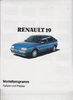 Renault 19 original Farbkarte