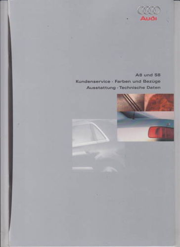Farbkarte Technik Audi A8 S8 1996