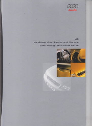 Farbkarte Technik Audi A3 8-1997