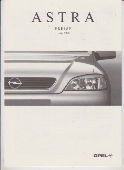 Opel Preisliste Astra