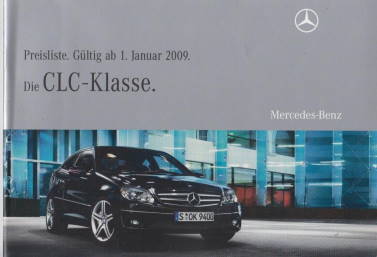 Preisliste Mercedees CLC Klasse  1-2009