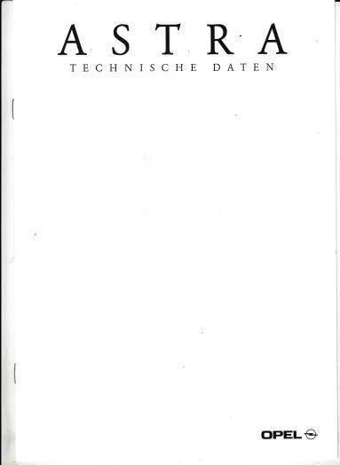 Technische Daten Opel Astra 2-1993