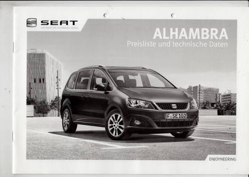 Seat Alhambra Preisliste 2012