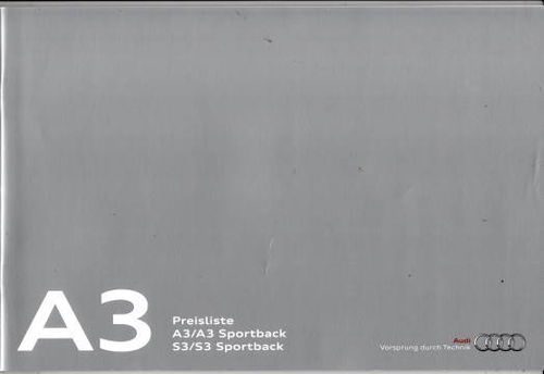 Preisliste Audi A3  S3 2014