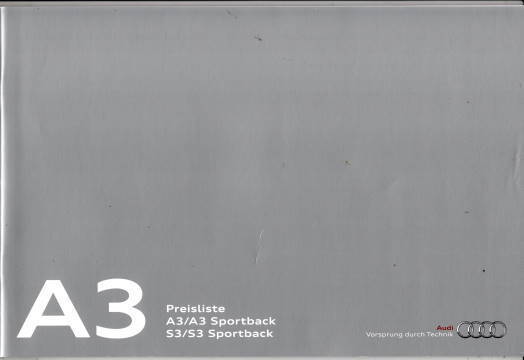 Preisliste Audi A3 S3 2014