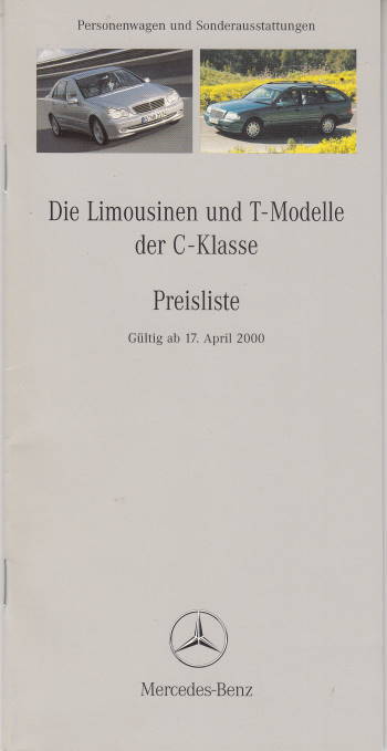 Preisliste Mercedes C Klasse 4-2000