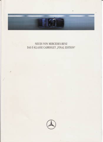 Mercedes E Klasse Cabrio Final Edition 11-1996
