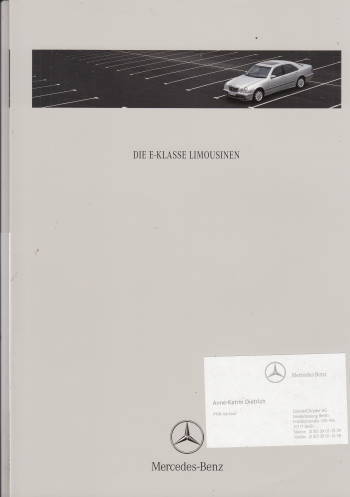 Mercedes E Klasse Limousine Prospekt 7-1999