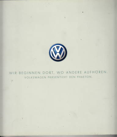 VW Phaeton original Prospekt 1-2002