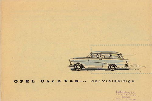 Opel Olympia Caravan Prospekt 1957