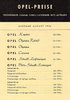 Preisliste Opel  PKW 8-1956