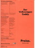 VW Caddy Preisliste 9-1983