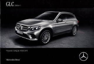 Preisliste Mercedes GLC Edition 1 6-2015