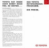 Preisliste Toyota Nutzfahrzeug Programm 9-1991