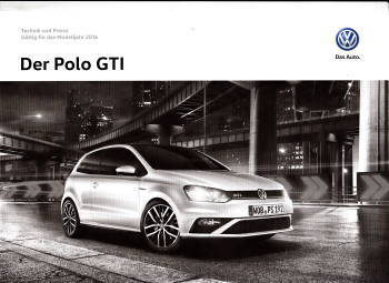 VW Polo GTI Preisliste 6-2015