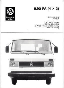 VW Bus 6.90 FA Technische Daten F. 1980