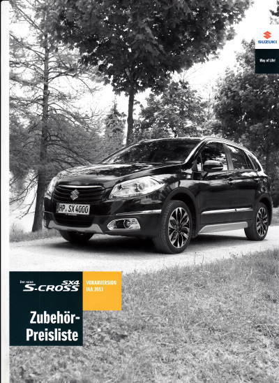 Suzuki SX4 S-Cross Preisliste Zubehör 9 - 2013 - Histoquariat