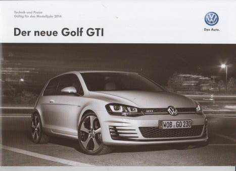 Preisliste VW Golf GTI 10-2013