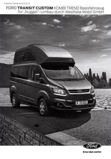 Preisliste Ford Transit Custom 1-2015