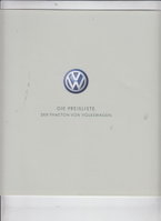VW Phaeton Preislisten