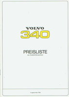 Volvo  Serie 300 Preislisten