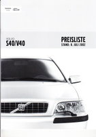 Volvo V40 Preislisten