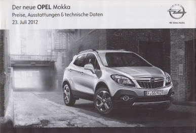 Opel  Mokka Preisliste 7-2012