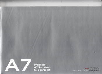 Audi  A7  Sportback Preisliste 8 - 2014