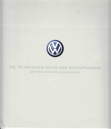 VW Phaeton Prospekt Technik 2002