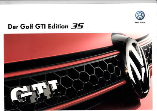 Klasse: Prospekt VW Golf GTI Edition 35 5-2011 - Histoquariat