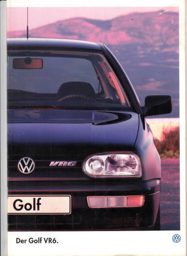 Autoprospekt VW Golf VR6 7-1995