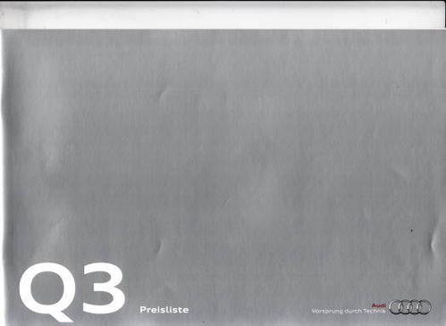 Audi Q3 Preisliste 1-2013