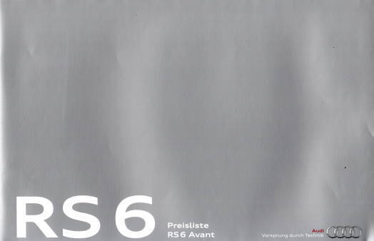 Audi RS 6 Avant Preisliste 3-2013