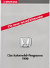 Autoprospekt Honda PKW Programm 1990