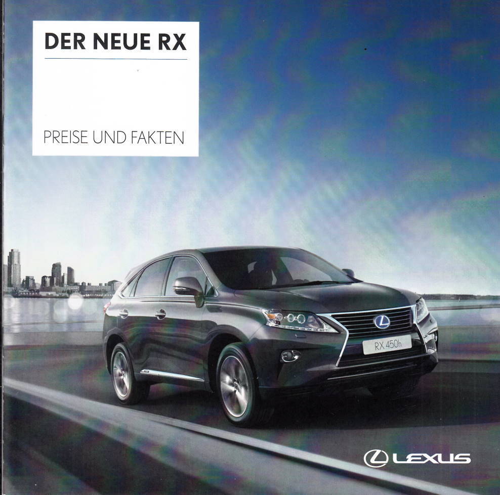 Lexus RX Preisliste 10 - 2012