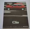 Autoprospekt Renault Clio Frankreich Juni 1990