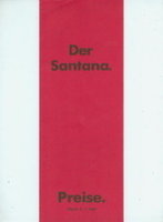 VW Santana Preislisten