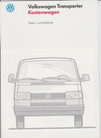 VW Bus Transporter Technikprospekte