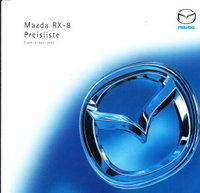 Mazda RX 8 Preislisten
