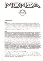 Opel Monza Technikprospekte