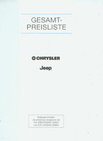 Chrysler Programm Preislisten