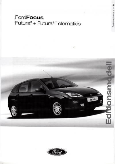 Preisliste Ford Focus Futura 20. März 2001 pr-1289