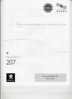 Peugeot 207 Preislisten