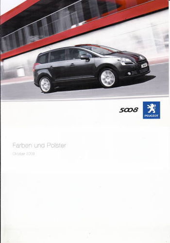 Farbkarte Peugeot 5008 Oktober 2009